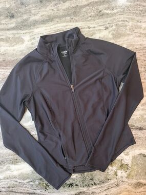 Old Navy Active Powersoft Women's Black Zip-Up Performance Jacket Size Medium